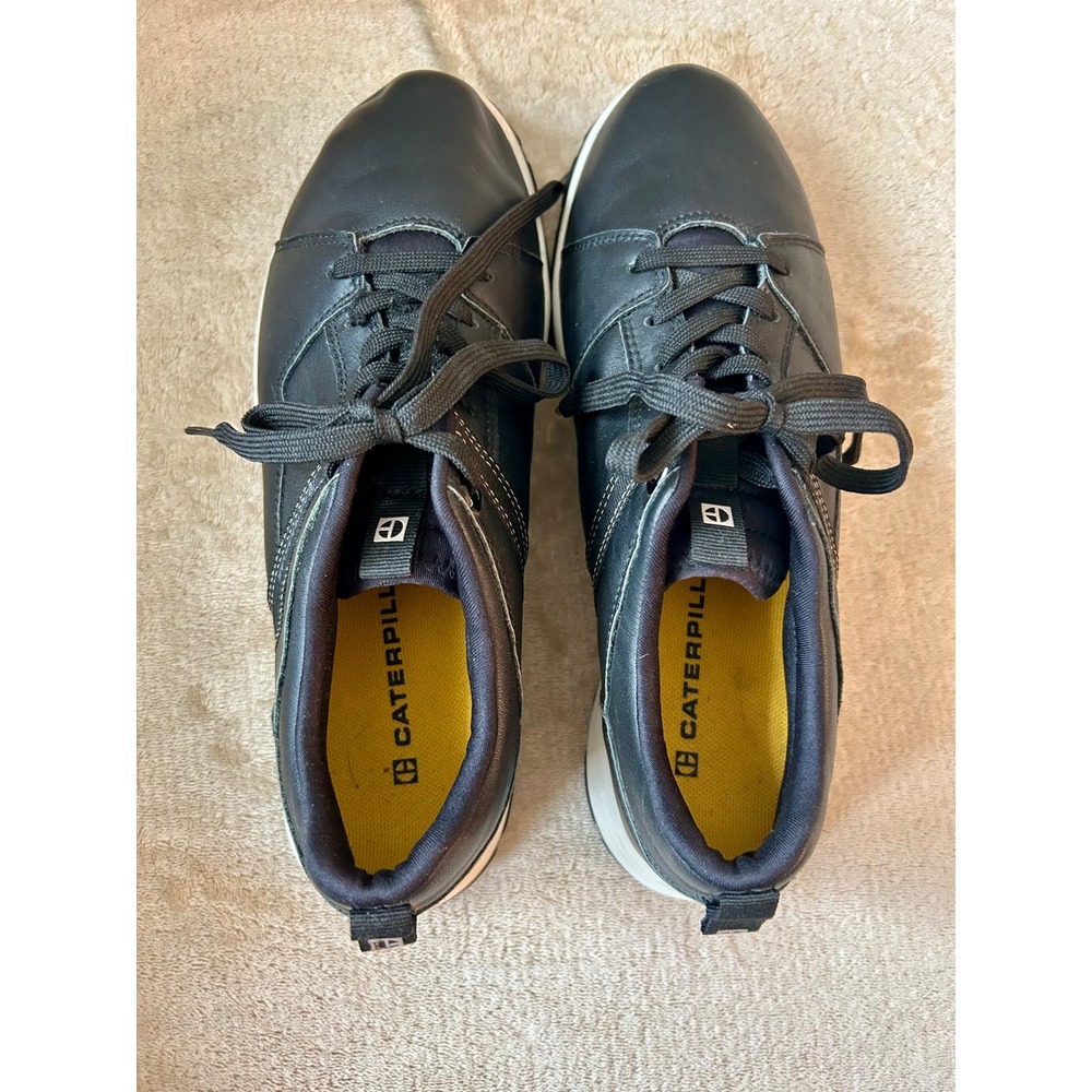 Caterpillar Men's 7 Code Quest Mod Leather Black Sneaker Casual Athletic Shoe - Picture 5 of 8
